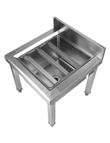 Janitorial Mop Sink Stainless Steel 500x500x550mm | Stalwart DA-MS5050