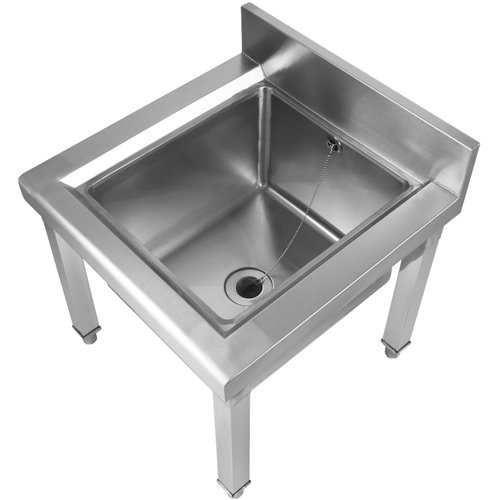 Janitorial Mop Sink Stainless Steel 500x500x550mm | Stalwart DA-MS5050