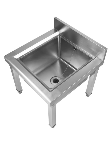 Janitorial Mop Sink Stainless Steel 500x500x550mm | Stalwart DA-MS5050