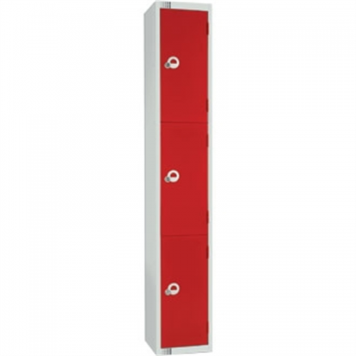 Three Door Locker Red Door Padlock