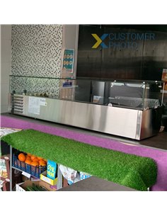 Refrigerated Servery Prep Top 6xGN1/3 1400x395x435mm Glass Top | Stalwart DA-THV1400/380 2