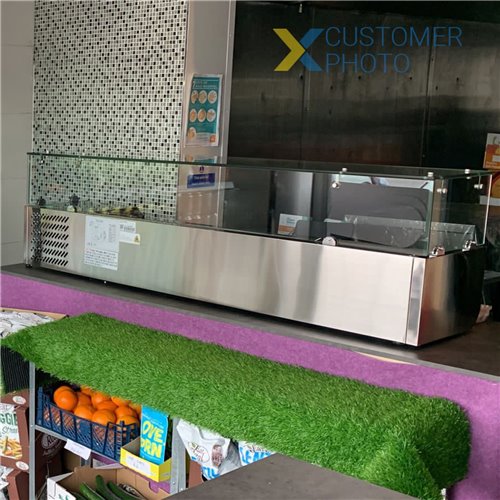 Refrigerated Servery Prep Top 6xGN1/3 1400x395x435mm Glass Top | Stalwart DA-THV1400/380