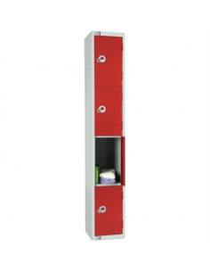 Four Door Locker Red Door Padlock