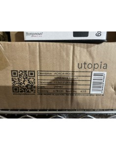 UTOPIA -Acacia Wine/Beer Flight 11.5 x 3.5" (29 x 9cm) -to hold: 3 x P440037 & 3 x P41772 2