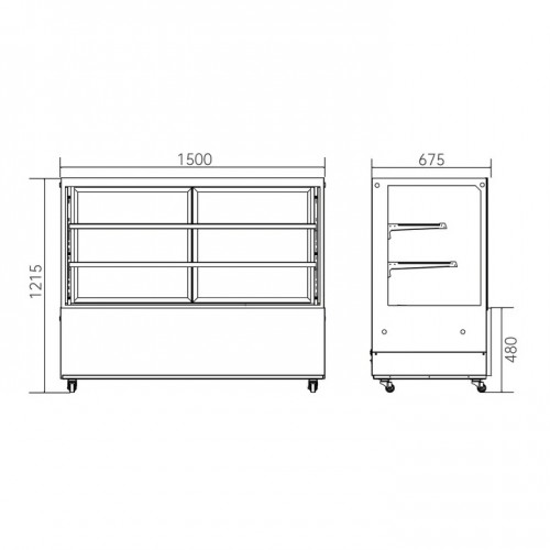 Cake Display Fridge Counter 1500mm...