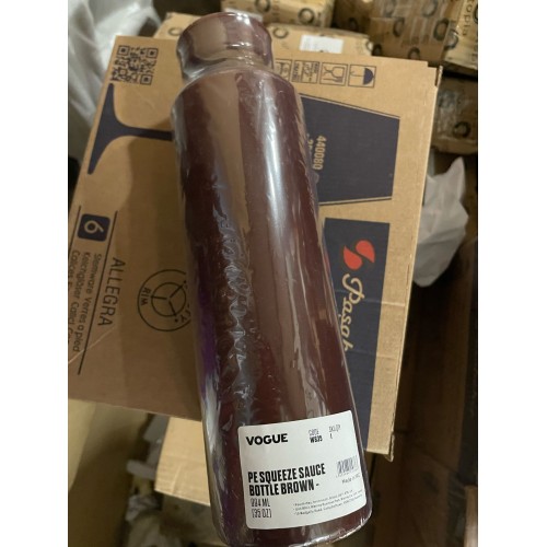 Vogue Brown Squeeze Sauce Bottle 35oz