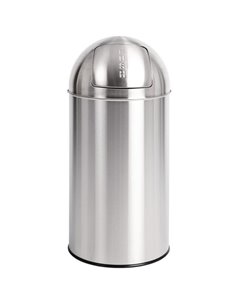Commercial Push Waste Bin 38 Litres Satin | Stalwart DA-JY9300