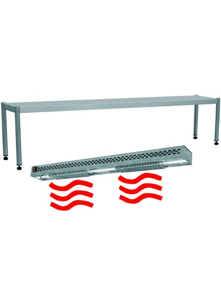 Heated Gantry with Strip heater 1 level Width 1800mm Height 400mm | Stalwart DA-THAB1R184-THKBS174