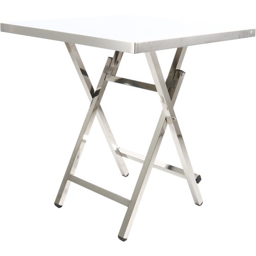 Folding Stainless steel Bistro table 600x600x700mm | Stalwart DA-WHBT6060