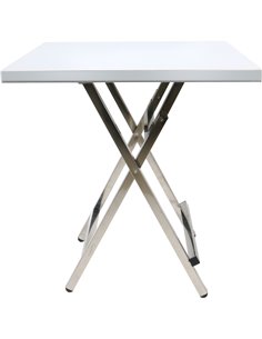 Folding Stainless steel Bistro table 600x600x700mm | Stalwart DA-WHBT6060 2