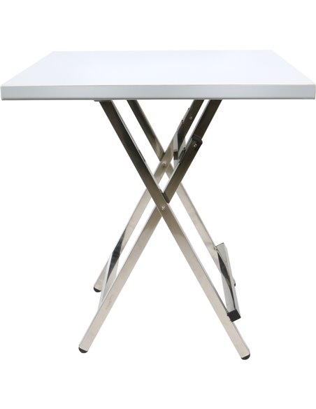 Folding Stainless steel Bistro table 600x600x700mm | Stalwart DA-WHBT6060