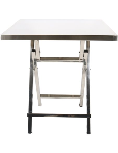 Folding Stainless steel Bistro table 600x600x700mm | Stalwart DA-WHBT6060