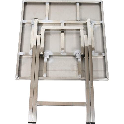 Folding Stainless steel Bistro table 600x600x700mm | Stalwart DA-WHBT6060