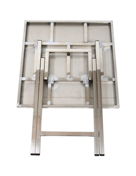 Folding Stainless steel Bistro table 600x600x700mm | Stalwart DA-WHBT6060