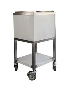 Mobile Ice Station 50L Stainless Steel 480x420x850mm Flat Pack | MIBA50L