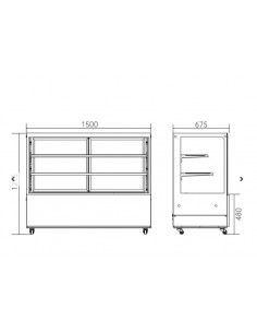 251016 - Commercial Cake Display Fridge & Counters - HA-1500Z 2