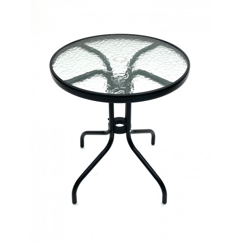 Rattan Garden Set – Round Glass Table...
