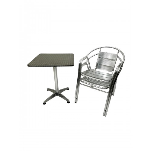 Aluminium Patio Bistro Set – Square...