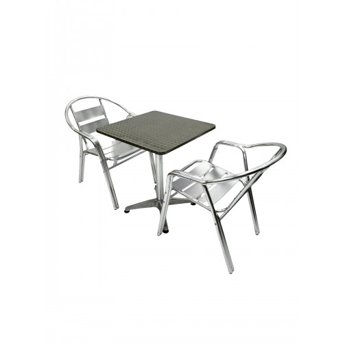 Aluminium Patio Bistro Set – Square...