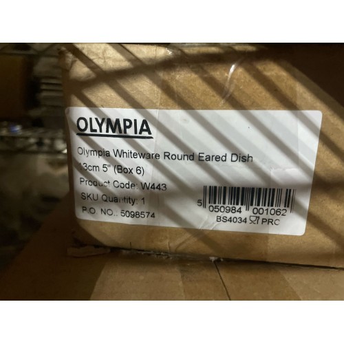 Olympia Whiteware Round Eared Dishes...
