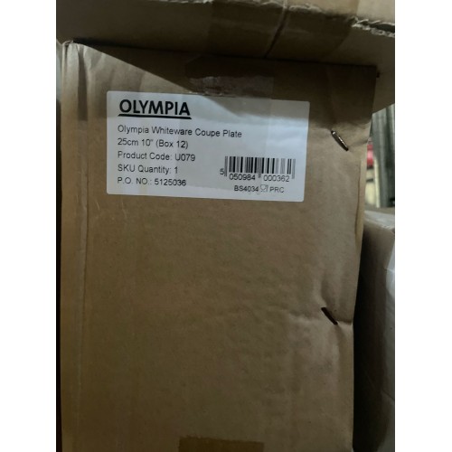 Olympia Whiteware Coupe Plates 250mm