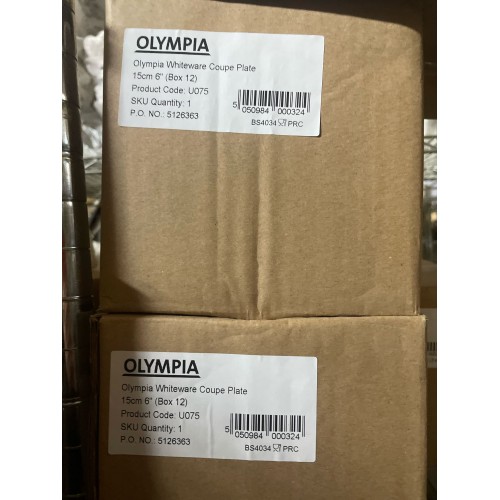 Olympia Whiteware Coupe Plates 150mm