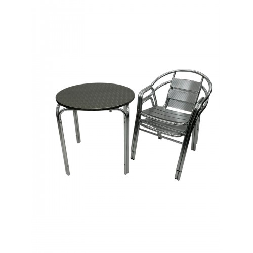 Aluminium Garden Set For Two – Round... Aluminium Garden Set For Two – Round...