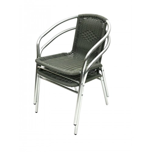 Round Pedestal Aluminium Table & 2...