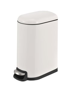 Rectangular Soft Close Pedal Waste Bin 40L Matt White | DA-C10076FM40L