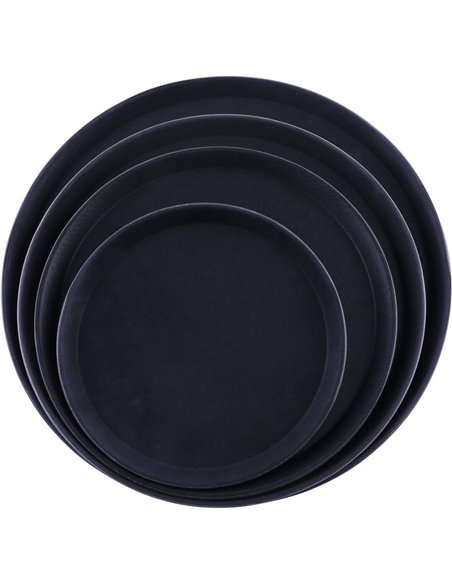 Serving Tray Fibreglass Round 18" Black | DA-FBR1818