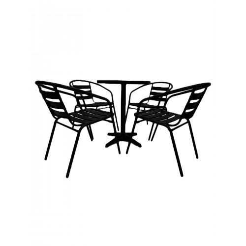 5 Piece Garden Set – Round Table & 4...