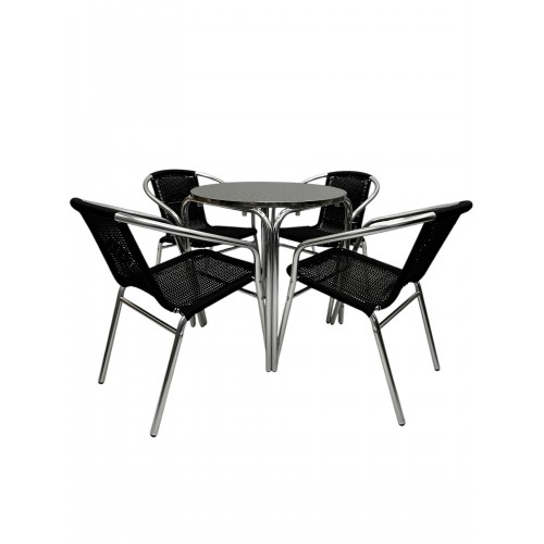 Black Rattan Garden Furniture Set –...