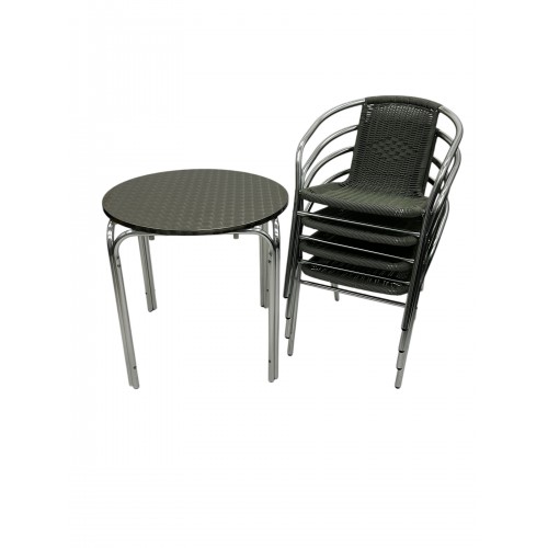 Grey Rattan Garden Furniture Set –...