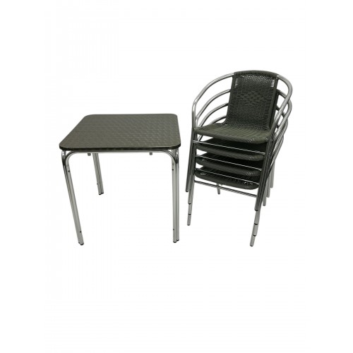 Grey Rattan Patio Furniture Set –...