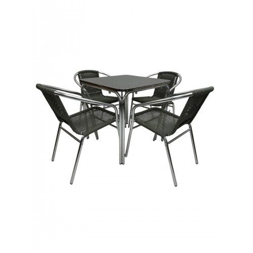 Grey Rattan Patio Furniture Set –...
