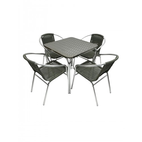 Grey Rattan Patio Furniture Set –...