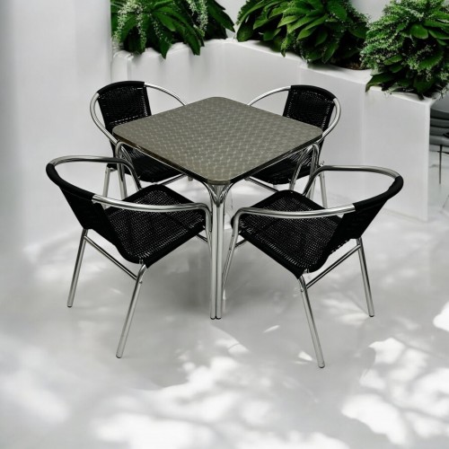 Aluminium Rattan Garden Set – Square...