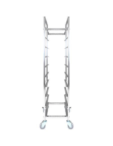 10 tier Rack/Tray/Pan Trolley for width 240-335 mm Stainless Steel  | Stalwart DA-PT10