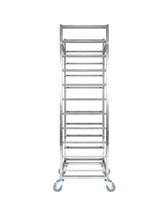 10 tier Rack/Tray/Pan Trolley for width 240-335 mm Stainless Steel  | Stalwart DA-PT10 2