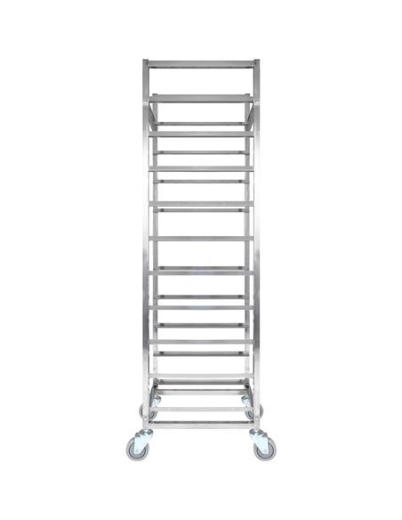 10 tier Rack/Tray/Pan Trolley for width 240-335 mm Stainless Steel  | Stalwart DA-PT10