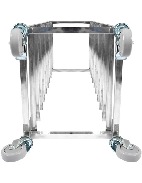 10 tier Rack/Tray/Pan Trolley for width 240-335 mm Stainless Steel  | Stalwart DA-PT10