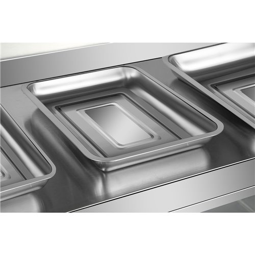 Commercial Two-Tier Heated Showcase Food and Chicken Warmer 1500x760x860mm Countertop Dry Heat and Wet Heat | Stalwart DA-HW6PA