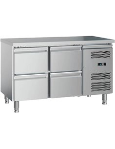 Commercial Refrigerated Counter 4 Drawers GN1/1 1200x700x650mm | Stalwart DA-GXX608