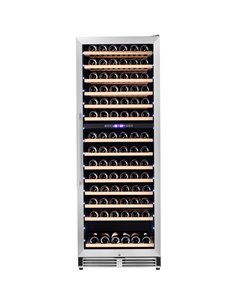 Commercial Wine Cooler 14 Shelves 393 Litres 154 Bottles Dual Temperature Zones Compressor Cooling 598x690x1700mm Stainless Stee