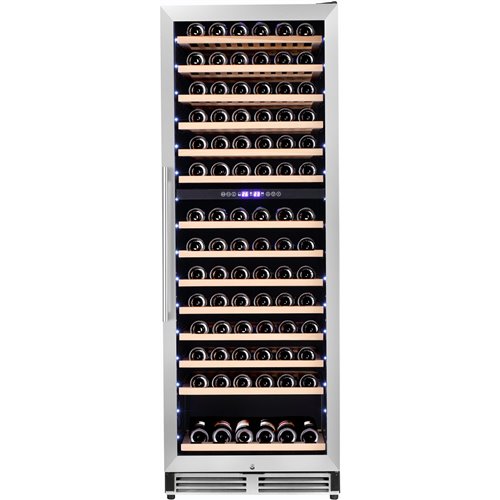 Commercial Wine Cooler 14 Shelves 393 Litres 154 Bottles Dual Temperature Zones Compressor Cooling 598x690x1700mm Stainless Stee Commercial Wine Cooler 14 Shelves 393 Litres 154 Bottles Dual Temperature Zones Compressor Cooling 598x690x1700mm Stainless Stee