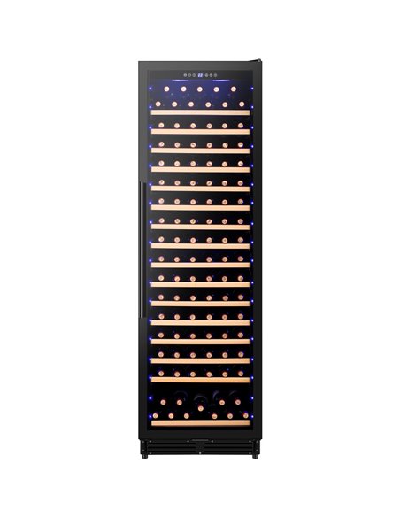 Commercial Wine Cooler 16 Shelves 457 Litres 185 Bottles Single Temperature Zone Compressor Cooling 598x685x1957mm Black | Stalw