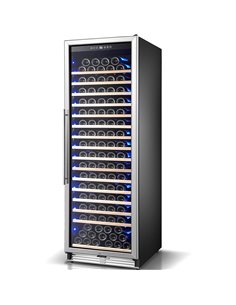 Commercial Wine Cooler 16 Shelves 457 Litres 185 Bottles Single Temperature Zone Compressor Cooling 598x685x1957mm Stainless Ste