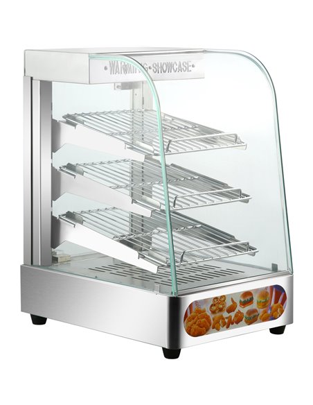 Commercial Hot Display Food Warmer Countertop 3 Shelves 350x455x580mm | Stalwart DA-HW861