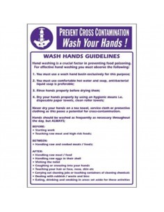 Prevent Cross Contamination Wash Hands Sign