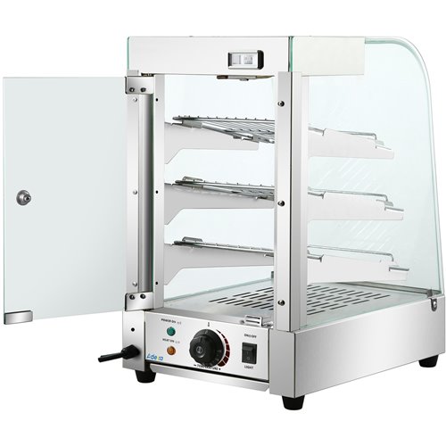 Commercial Hot Display Food Warmer Countertop 3 Shelves 350x455x580mm | Stalwart DA-HW861